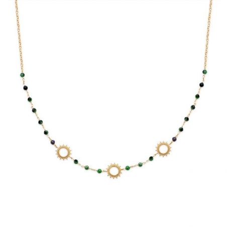 Collier pl-or 750 3mic rubis zoisite