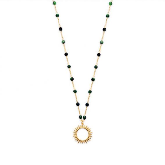 Collier pl-or 750 3mic rubis zoisite