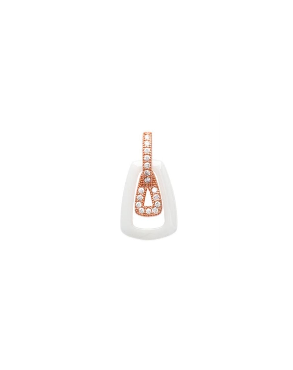 Pendentif pl-or 750 3mic rose oz ceramique