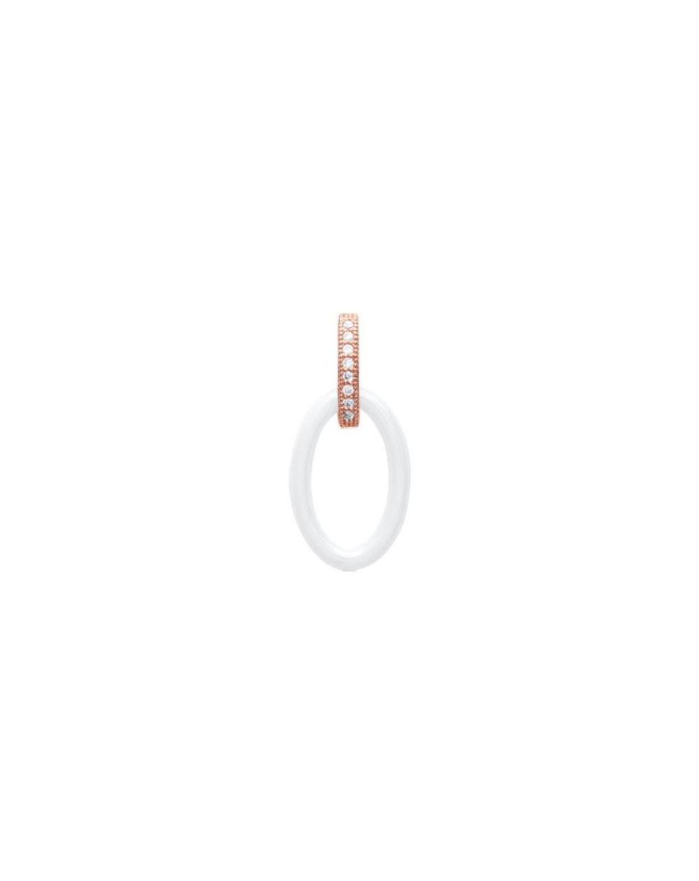 Pendentif pl-or 750 3mic rose oz ceramique