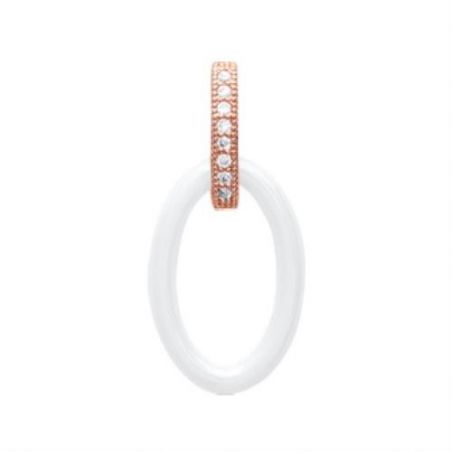 Pendentif pl-or 750 3mic rose oz ceramique