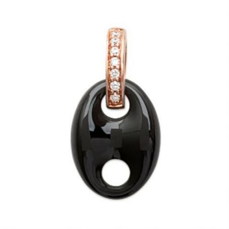 Pendentif pl-or 750 3mic rose oz ceramique