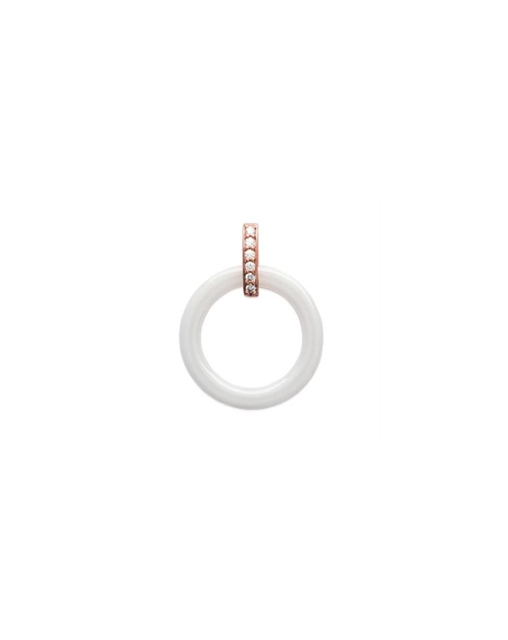 Pendentif pl-or 750 3mic rose oz ceramique