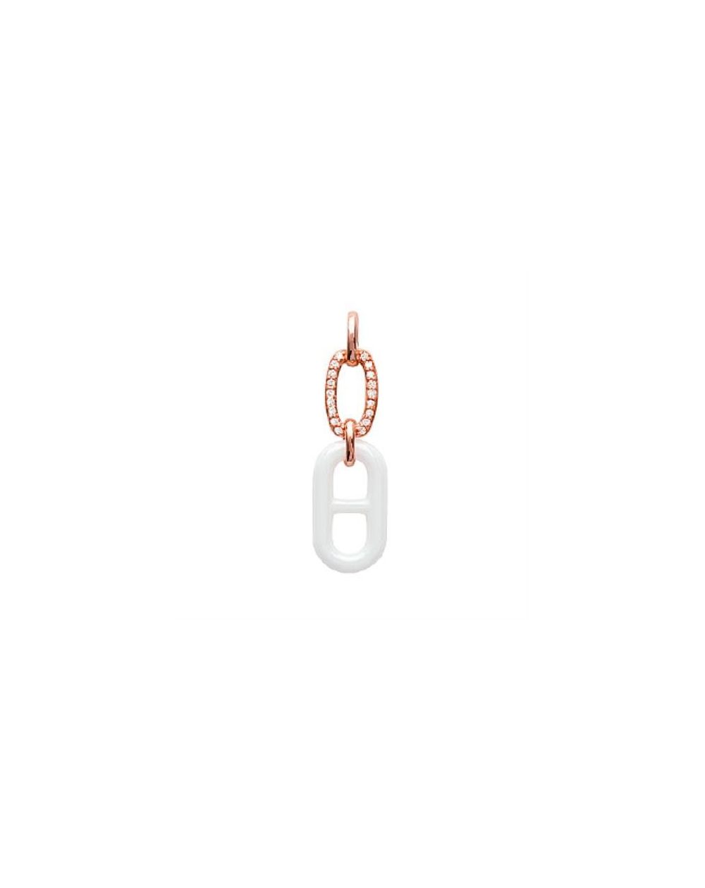 Pendentif pl-or 750 3mic rose oz ceramique