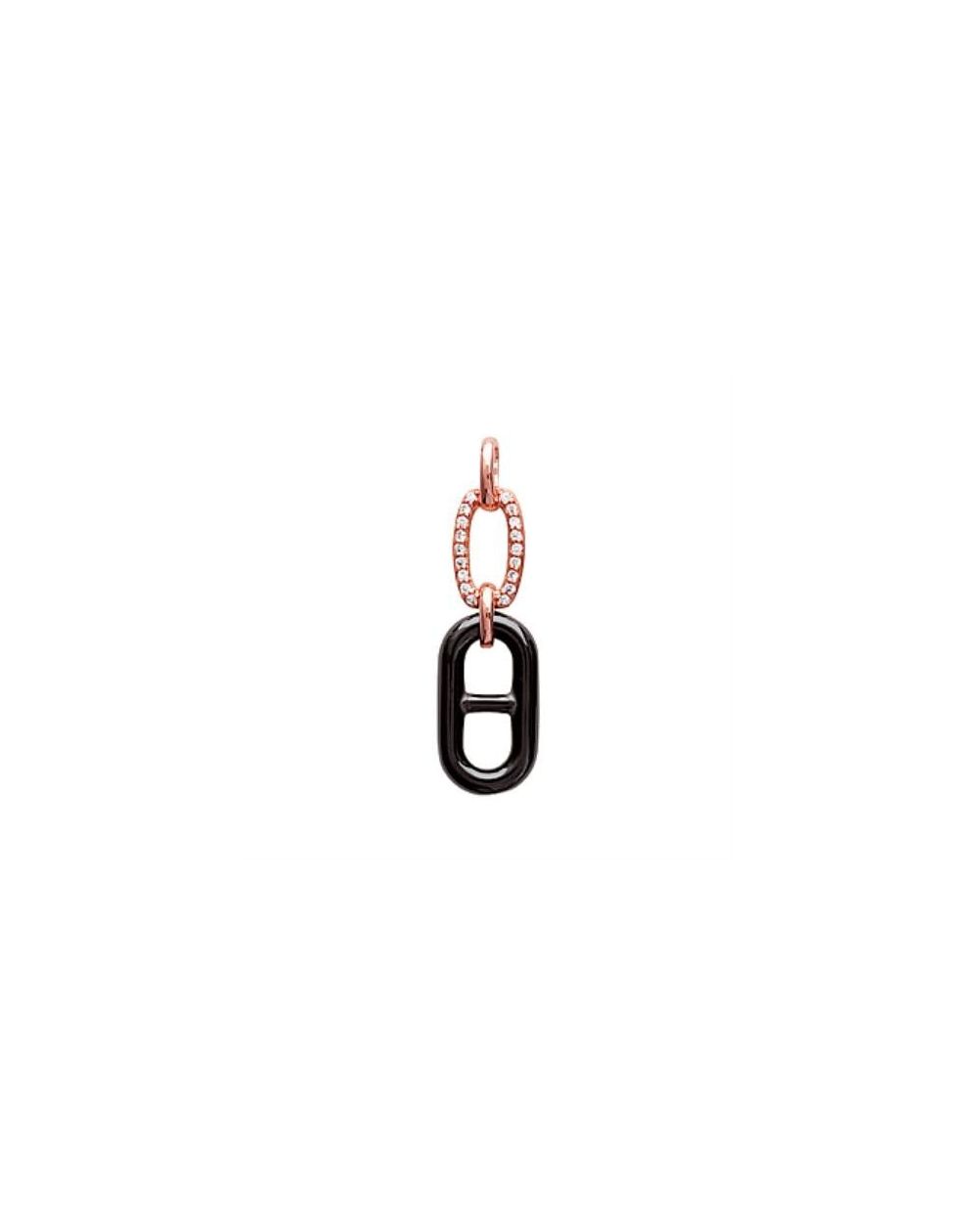 Pendentif pl-or 750 3mic rose oz ceramique