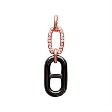 Pendentif pl-or 750 3mic rose oz ceramique