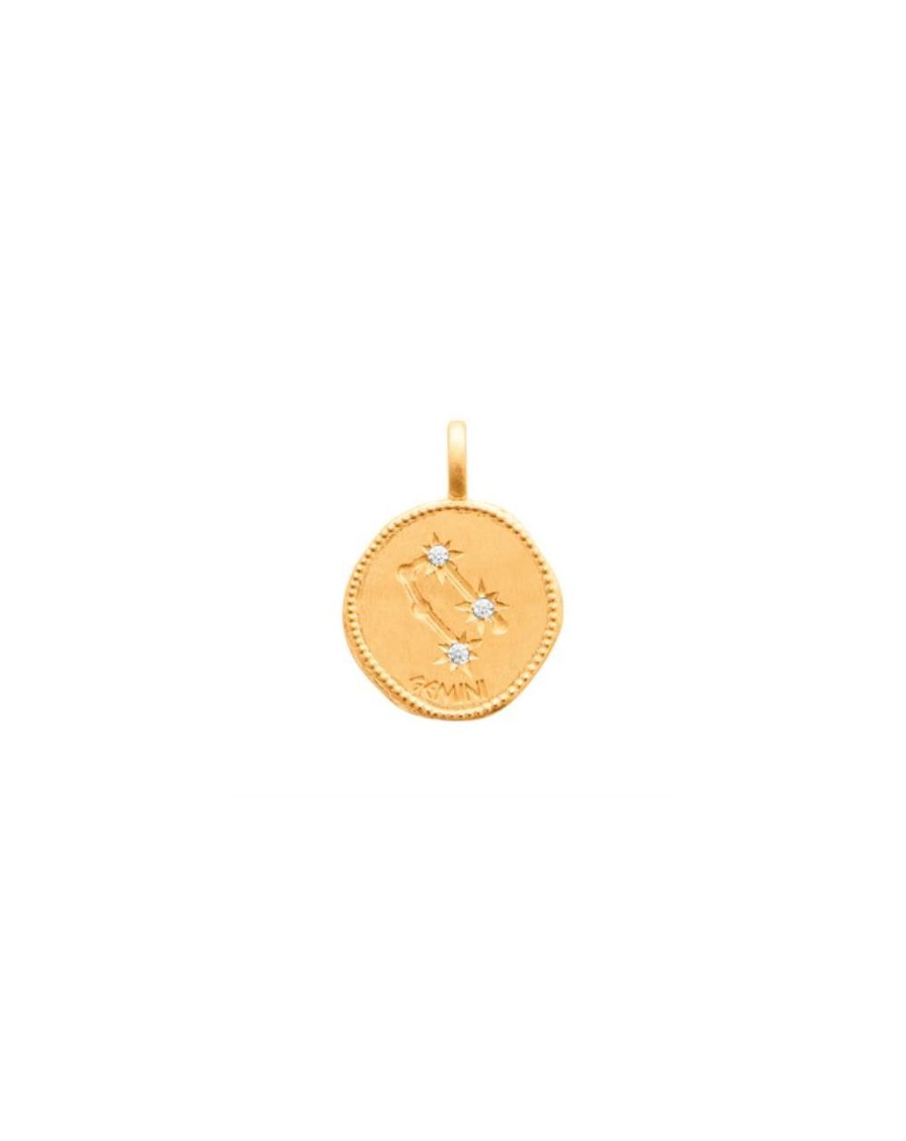 Pendentif pl-or 750 3mic oz gemeaux