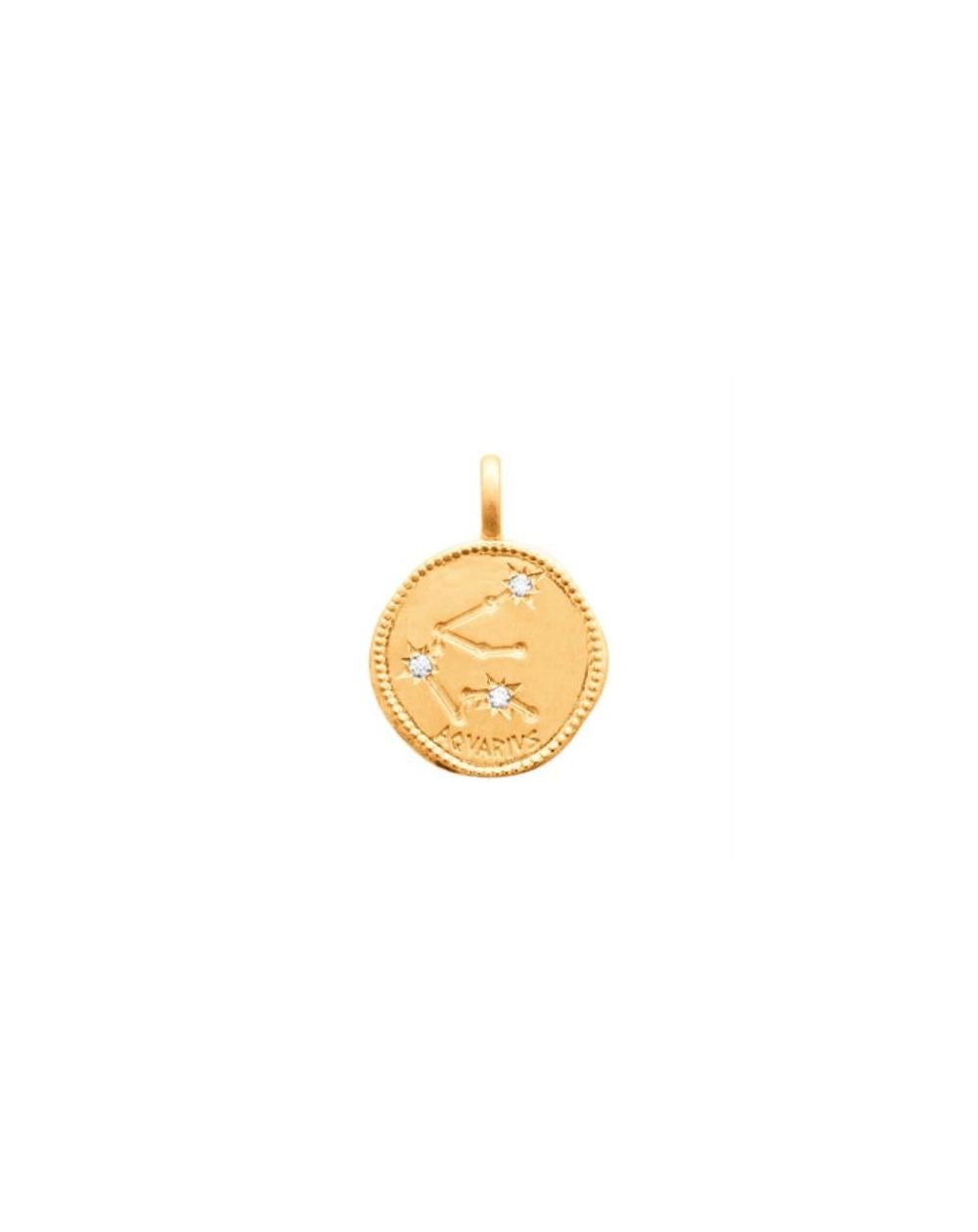 Pendentif pl-or 750 3mic oz verseau