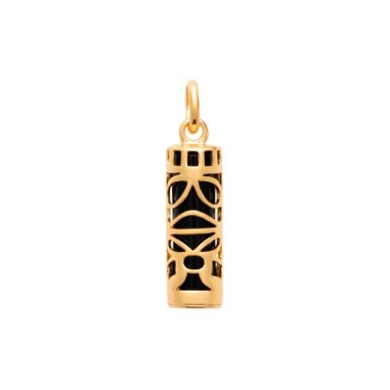 Pendentif pl-or 750 3mic imit onyx