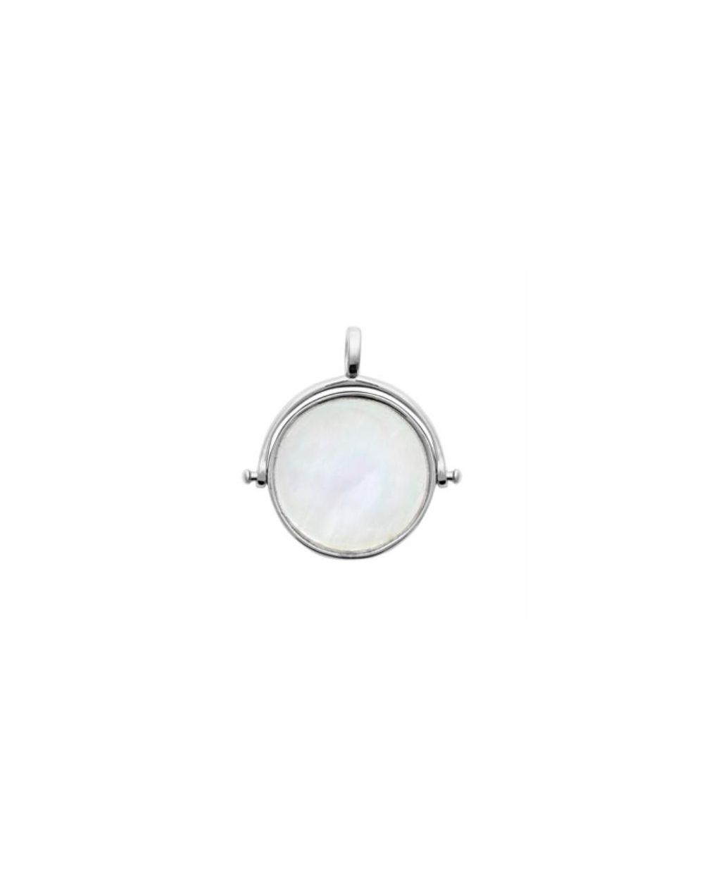 Pendentif argent 925 rhodie nacre