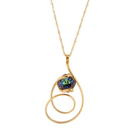 ovale Swarovski munt kristal ketting