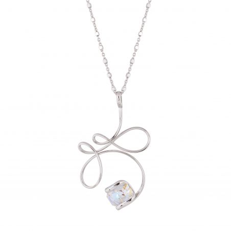 ovale Swarovski munt kristal ketting