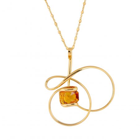 Collier Andrea Marazzini - Cristal Swarovski Octagon Topaze Orchidea