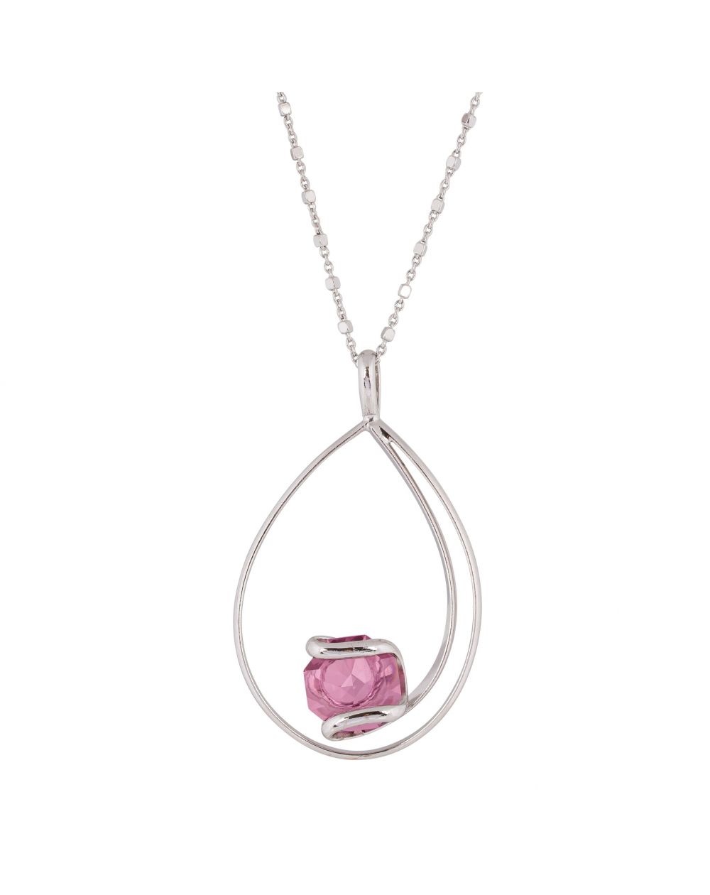 ovale Swarovski munt kristal ketting