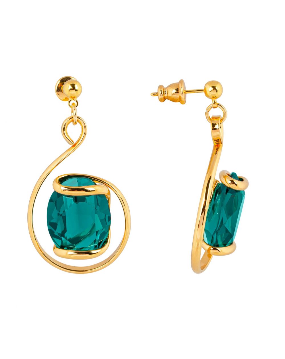 Boucles d'oreille Andrea Marazzini - Ovale Emerald courtes