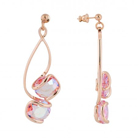 Boucles d'oreille Andrea Marazzini - Rose Gold Cherry Rose cristal