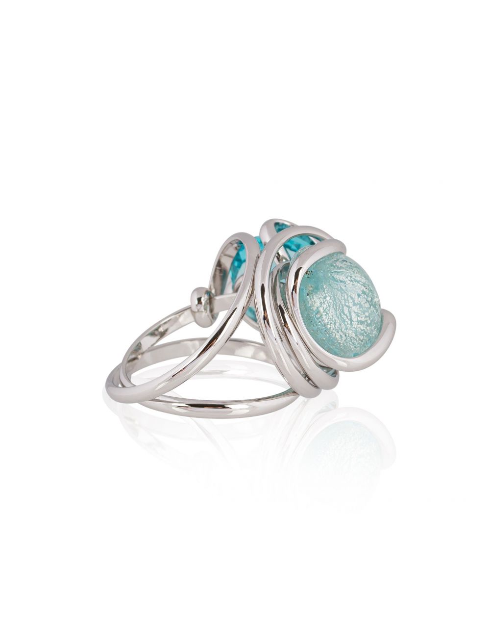 Andrea Marazzini - Bague cristal Swarovski Venice Light Turquoise double