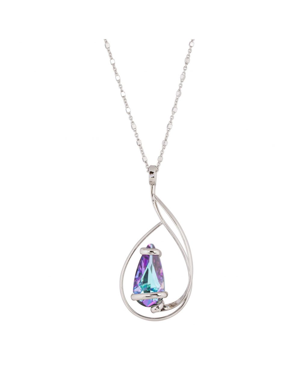 ovale Swarovski munt kristal ketting