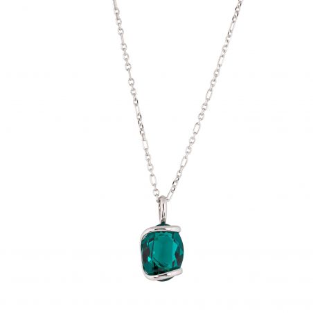 ovale Swarovski munt kristal ketting