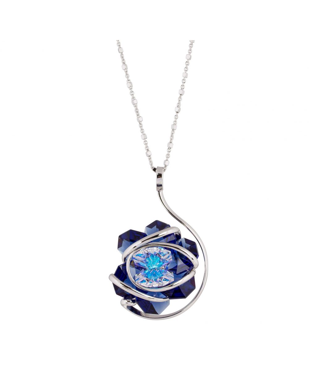 ovale Swarovski munt kristal ketting