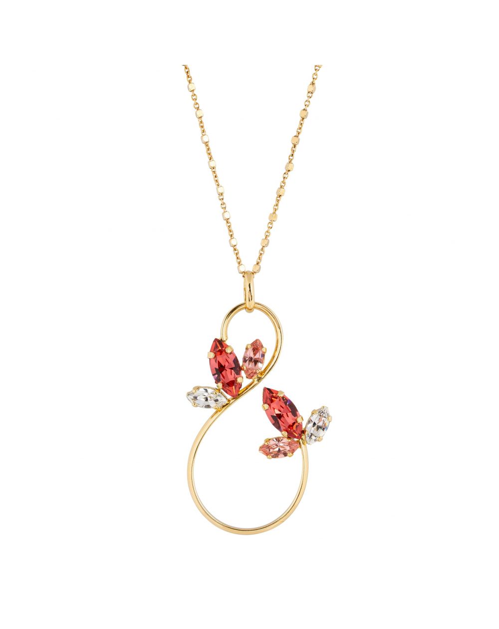 Collier Andrea Marazzini - Cristal Swarovski Navette Rose Peach Printemps