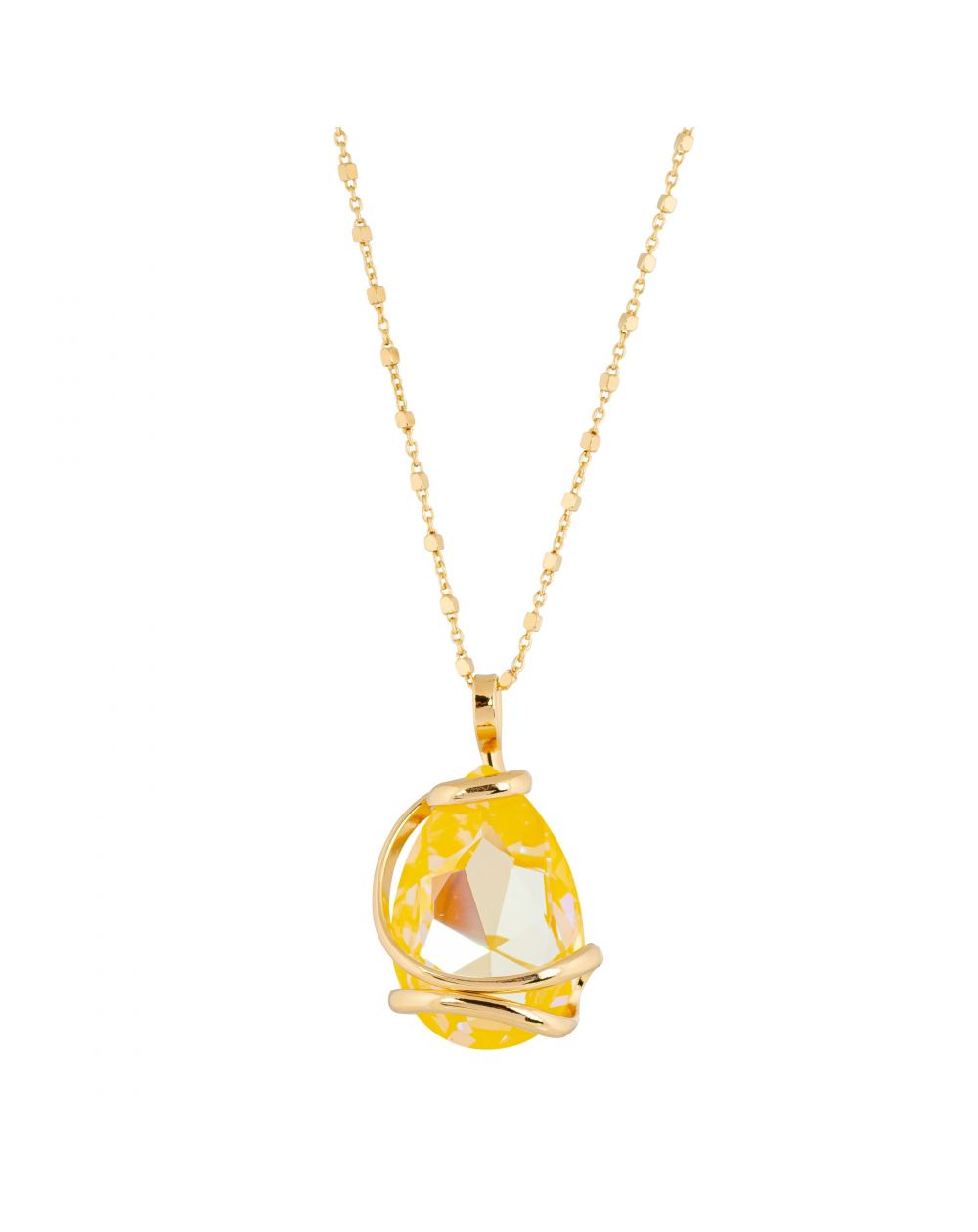 ovale Swarovski munt kristal ketting