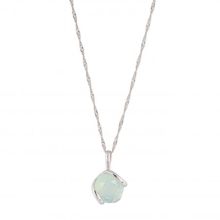 ovale Swarovski munt kristal ketting