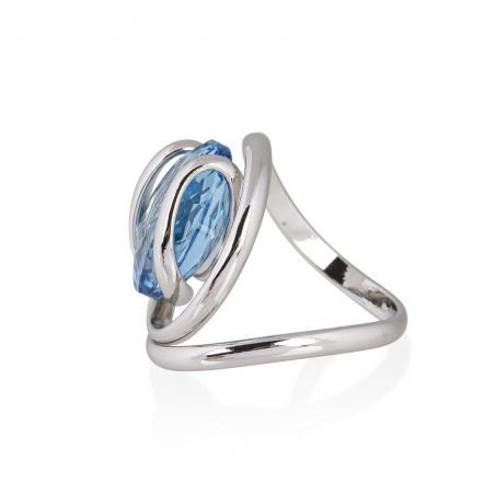 Andrea Marazzini - Bague cristal Swarovski Riflessi Aquamarine