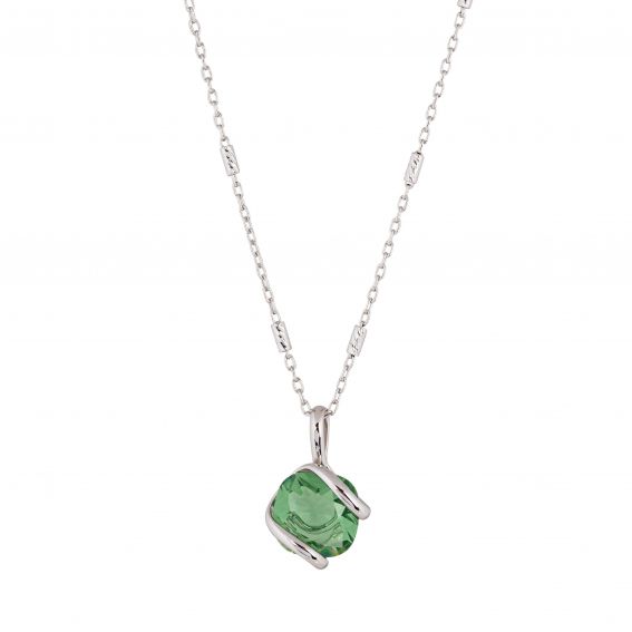 ovale Swarovski munt kristal ketting