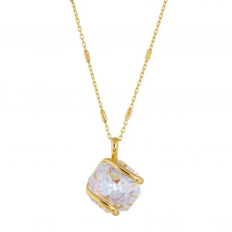 ovale Swarovski munt kristal ketting