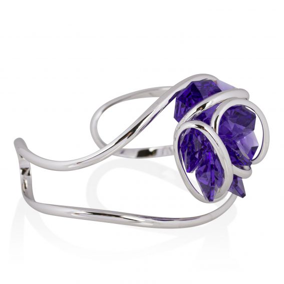 Andrea Marazzini bijoux - Bracelet cristal Swarovski Flower F15 Violet