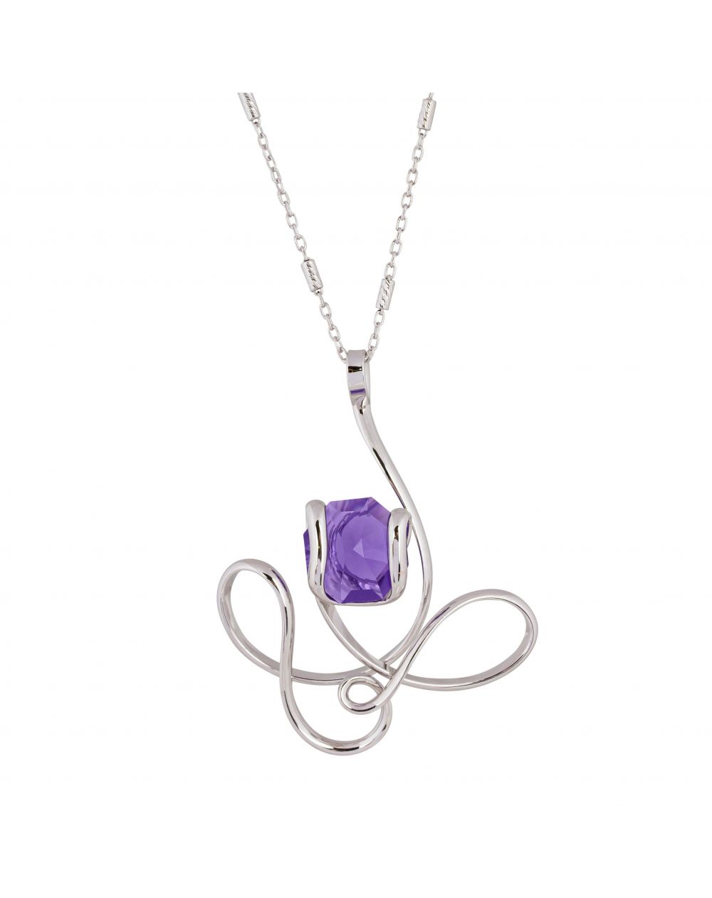 ovale Swarovski munt kristal ketting