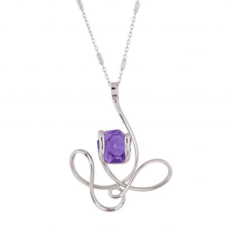 ovale Swarovski munt kristal ketting