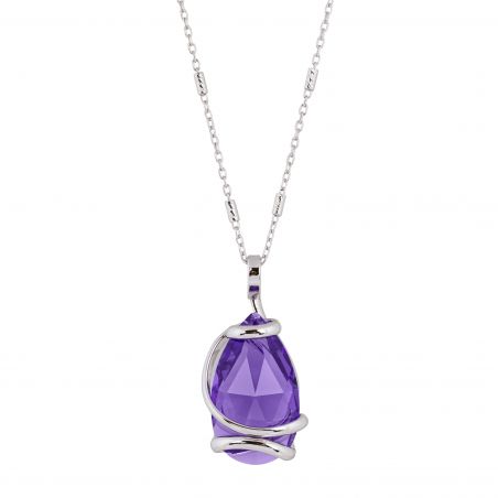 ovale Swarovski munt kristal ketting