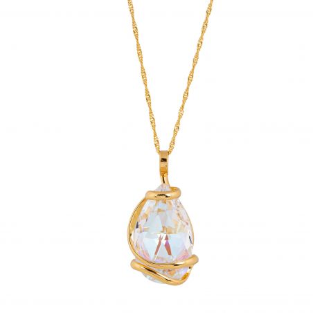 ovale Swarovski munt kristal ketting