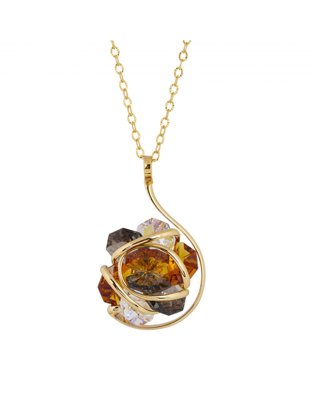 ovale Swarovski munt kristal ketting