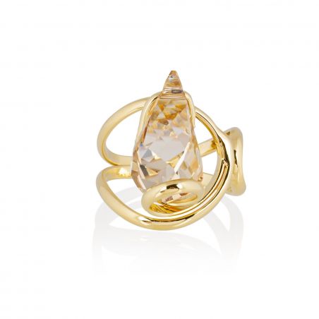 Andrea Marazzini - Bague cristal Swarovski Helix Golden Shadow