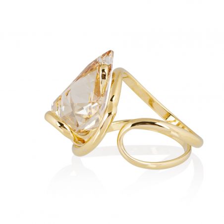 Andrea Marazzini - Bague cristal Swarovski Helix Golden Shadow