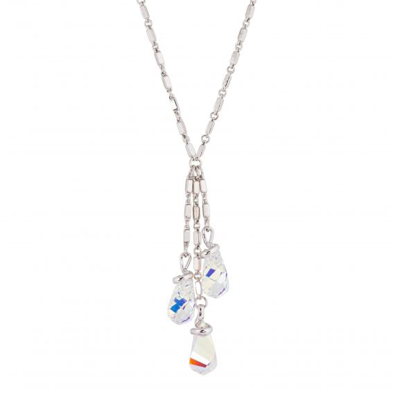 ovale Swarovski munt kristal ketting