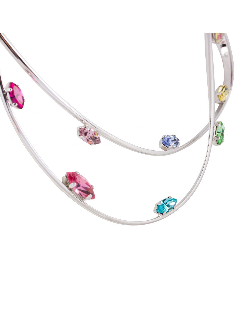 oval Swarovski mint crystal necklace