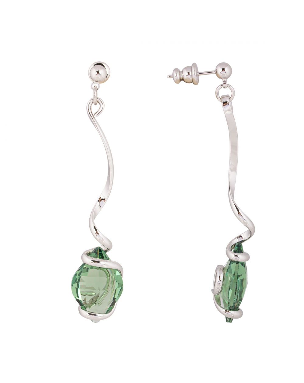 Boucles d'oreilles Andrea Marazzini - Cristal Swarovski Lemon Erinite Longues