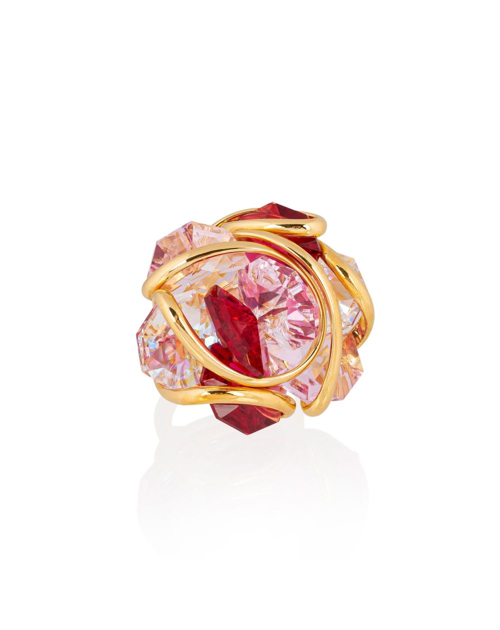 Andrea Marazzini - Bague cristal Swarovski Flower F11 Mix Red