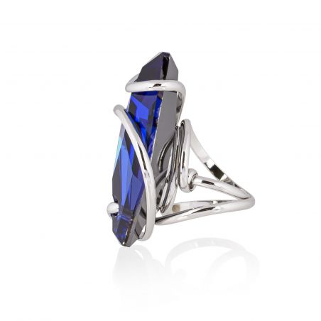 Andrea Marazzini - Bague cristal Swarovski Big De Art Bermuda blue