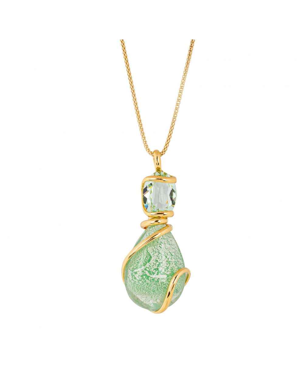 Collier Andrea Marazzini - Cristal Swarovski Big Drop Venice Peridot