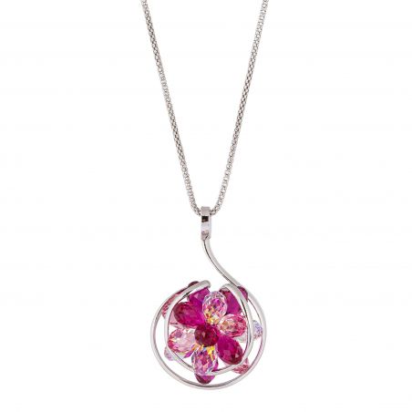 Collier Andrea Marazzini - Cristal Swarovski Small Bouquet Fuchsia