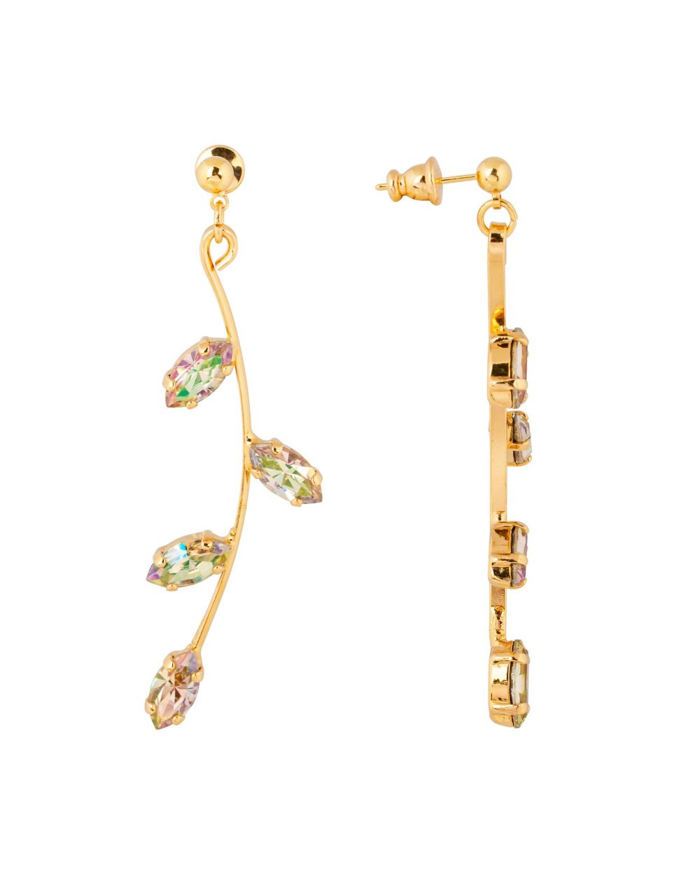 Boucles d'oreilles Andrea Marazzini - Cristal Swarovski Navette Luminous Green