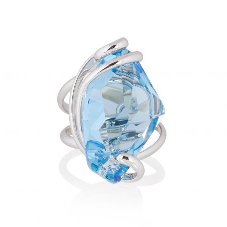 Ring Marazzini Swarovski Kristal Ovaal Licht Turkoois