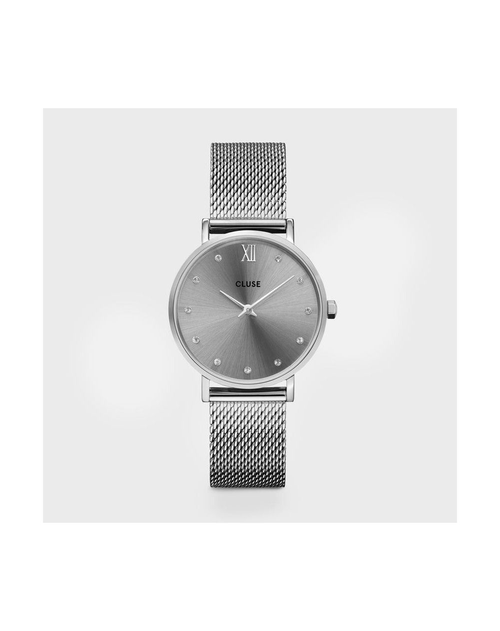 CLUSE Watch - Triomphe Steel White Pearl, Silver Color