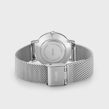 CLUSE Watch - Triomphe Steel White Pearl, Silver Color