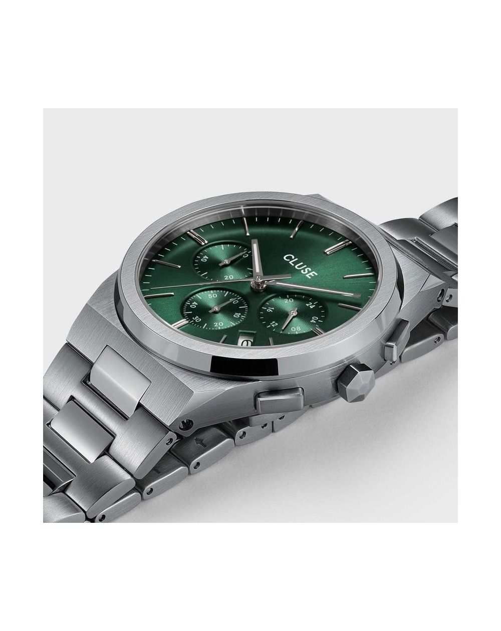 Montre CLUSE CW20803 - Vigoureux Chrono Steel Green Silver